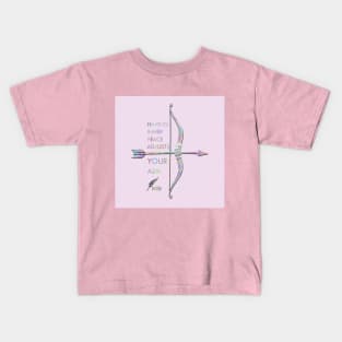 BOW AND ARROW PINK Kids T-Shirt